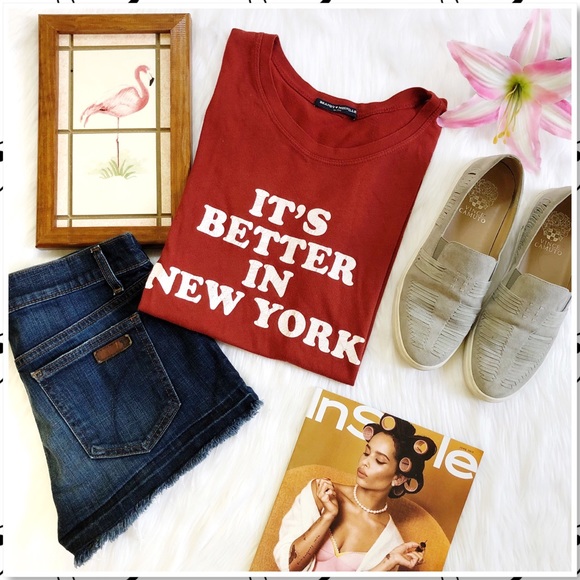 Brandy Melville Tops - Brandy Melville It’s Better in NY Maroon Tee